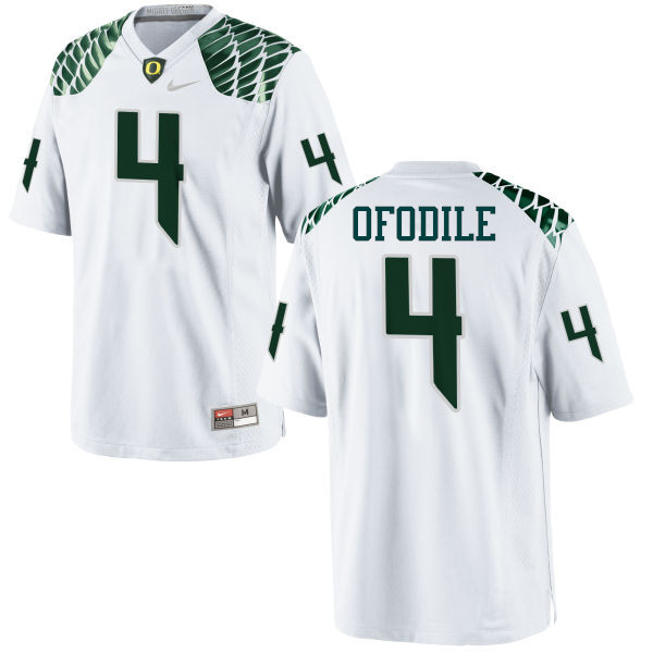 Men #4 Alex Ofodile Oregon Ducks College Football Jerseys-White
